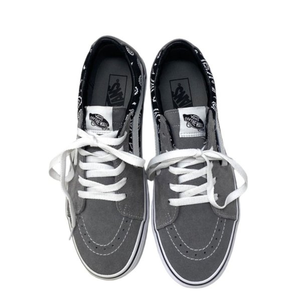 VANS Sk8-Low Shoe Suede Casual Paisley Gray Sneakers For Women Skate VN0A5KXDBGJ - Picture 7 of 10